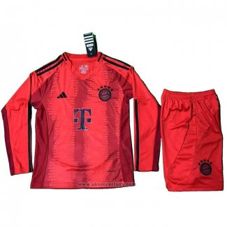 Bayern Munich Home Shirt Long Sleeve Kids 2024-2025