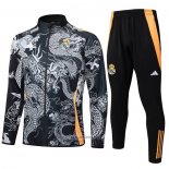Jacket Tracksuit Real Madrid Dragon 2024-2025 Black