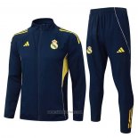 Jacket Tracksuit Real Madrid Kids 2025-2026 Blue Yellow
