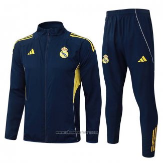 Jacket Tracksuit Real Madrid Kids 2025-2026 Blue Yellow