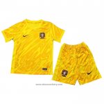 Portugal Goalkeeper Shirt Kids 2024 Yellow