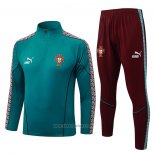 Sweatshirt Tracksuit Portugal Kids 2026-2027 Green