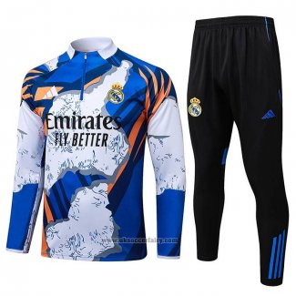 Sweatshirt Tracksuit Real Madrid 2025-2026 Blue White