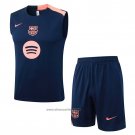 Tracksuit Barcelona Without Sleeves 2025-2026 Blue Pink