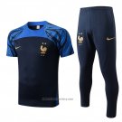 Tracksuit France Short Sleeve 2022-2023 Blue