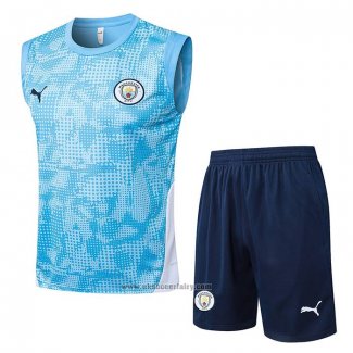 Tracksuit Manchester City Without Sleeves 2025-2026 Blue