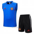 Tracksuit Manchester United Without Sleeves 2025-2026 Blue