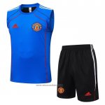 Tracksuit Manchester United Without Sleeves 2025-2026 Blue
