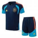 Tracksuit Spain Short Sleeve 2026-2027 Blue - Shorts