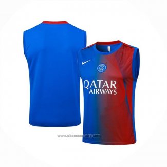 Training Shirt Paris Saint-Germain Without Sleeves 2025-2026 Blue Red