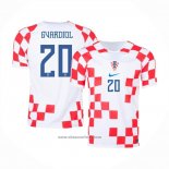 Croatia Player Gvardiol Home Shirt 2022