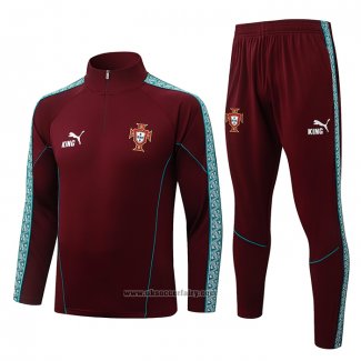 Sweatshirt Tracksuit Portugal Kids 2026-2027 Red