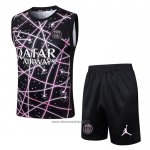 Tracksuit Paris Saint-Germain Without Sleeves 2025-2026 Black Pink