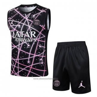 Tracksuit Paris Saint-Germain Without Sleeves 2025-2026 Black Pink