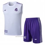 Tracksuit Real Madrid Without Sleeves 2025-2026 White Purple