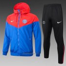 Windbreaker Suit Paris Saint-Germain 2024-2025 Blue Red