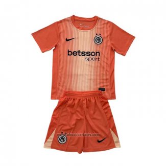 Inter Milan Goalkeeper Shirt Kids 2025-2026 Orange