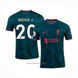 Liverpool Player Diogo J. Third Shirt 2022-2023