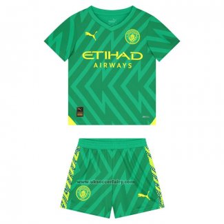 Manchester City Goalkeeper Shirt Kids 2023-2024 Green