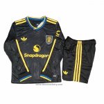 Manchester United Third Shirt Long Sleeve Kids 2025-2026