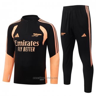 Sweatshirt Tracksuit Arsenal Kids 2026-2027 Black Orange