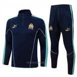 Sweatshirt Tracksuit Olympique Marseille Kids 2025-2026 Blue Green
