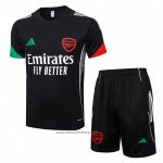 Tracksuit Arsenal Short Sleeve 2025-2026 Black - Shorts
