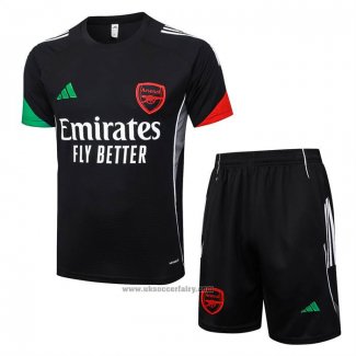 Tracksuit Arsenal Short Sleeve 2025-2026 Black - Shorts