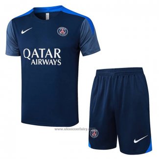 Tracksuit Paris Saint-Germain Short Sleeve 2025-2026 Blue - Shorts