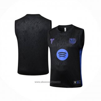 Training Shirt Barcelona Without Sleeves 2025-2026 Black Blue