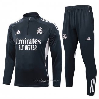 Sweatshirt Tracksuit Real Madrid 2025-2026 Grey Dark