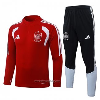 Sweatshirt Tracksuit Spain Kids 2026-2027 Red