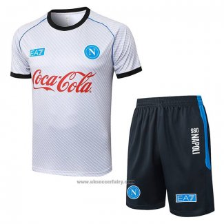 Tracksuit Napoli Short Sleeve 2025-2026 White - Shorts