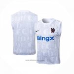 Training Shirt Chelsea Without Sleeves 2025-2026 White Grey