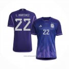 Argentina Player L.martinez Away Shirt 2022