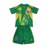 Italy Goalkeeper Shirt Kids 2024-2025 Green
