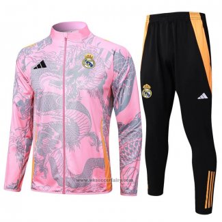 Jacket Tracksuit Real Madrid Dragon 2024-2025 Rosa