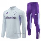 Sweatshirt Tracksuit Cruzeiro Kids 2023-2024 Grey