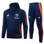 Sweatshirt Tracksuit Manchester United 2024-2025 Blue