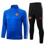 Sweatshirt Tracksuit Manchester United Kids 2025-2026 Blue