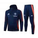 Sweatshirt Tracksuit Manchester United Kids 2024-2025 Blue