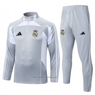Sweatshirt Tracksuit Real Madrid 2025-2026 Grey White