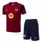 Tracksuit Barcelona Short Sleeve 2026-2027 Red - Shorts