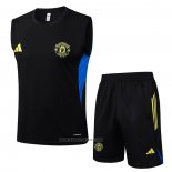 Tracksuit Manchester United Without Sleeves 2025-2026 Black