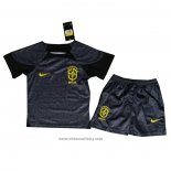 Brazil Goalkeeper Shirt Kids 2022 Black