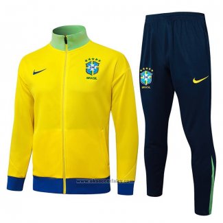 Jacket Tracksuit Brazil Kids 2025-2026 Yellow