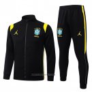 Jacket Tracksuit Brazil Kids 2026-2027 Black Yellow