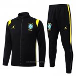 Jacket Tracksuit Brazil Kids 2026-2027 Black Yellow