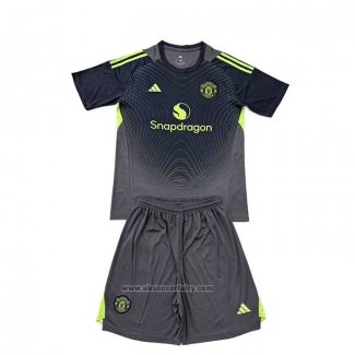 Manchester United Away Goalkeeper Shirt Kids 2025-2026 Black