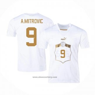 Serbia Player A.mitrovic Away Shirt 2022